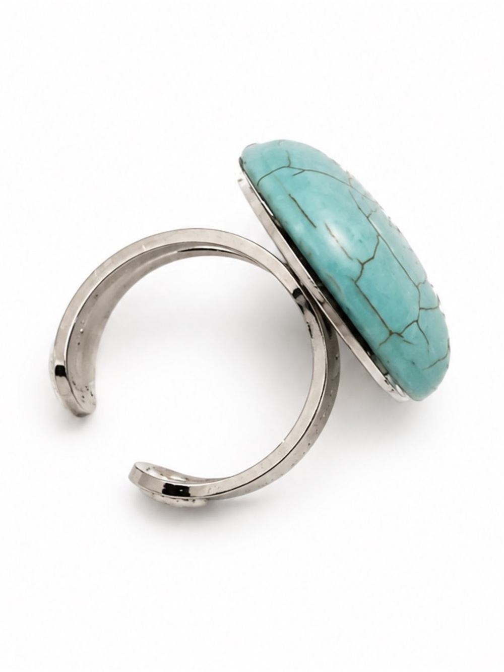 Turquoise-Inspired Dyed Howlite Ring Adjustable Exclusive NEW Plunder Prvt Label